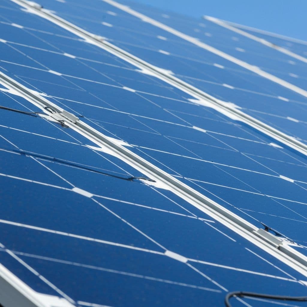 Panneaux solaires gros plan